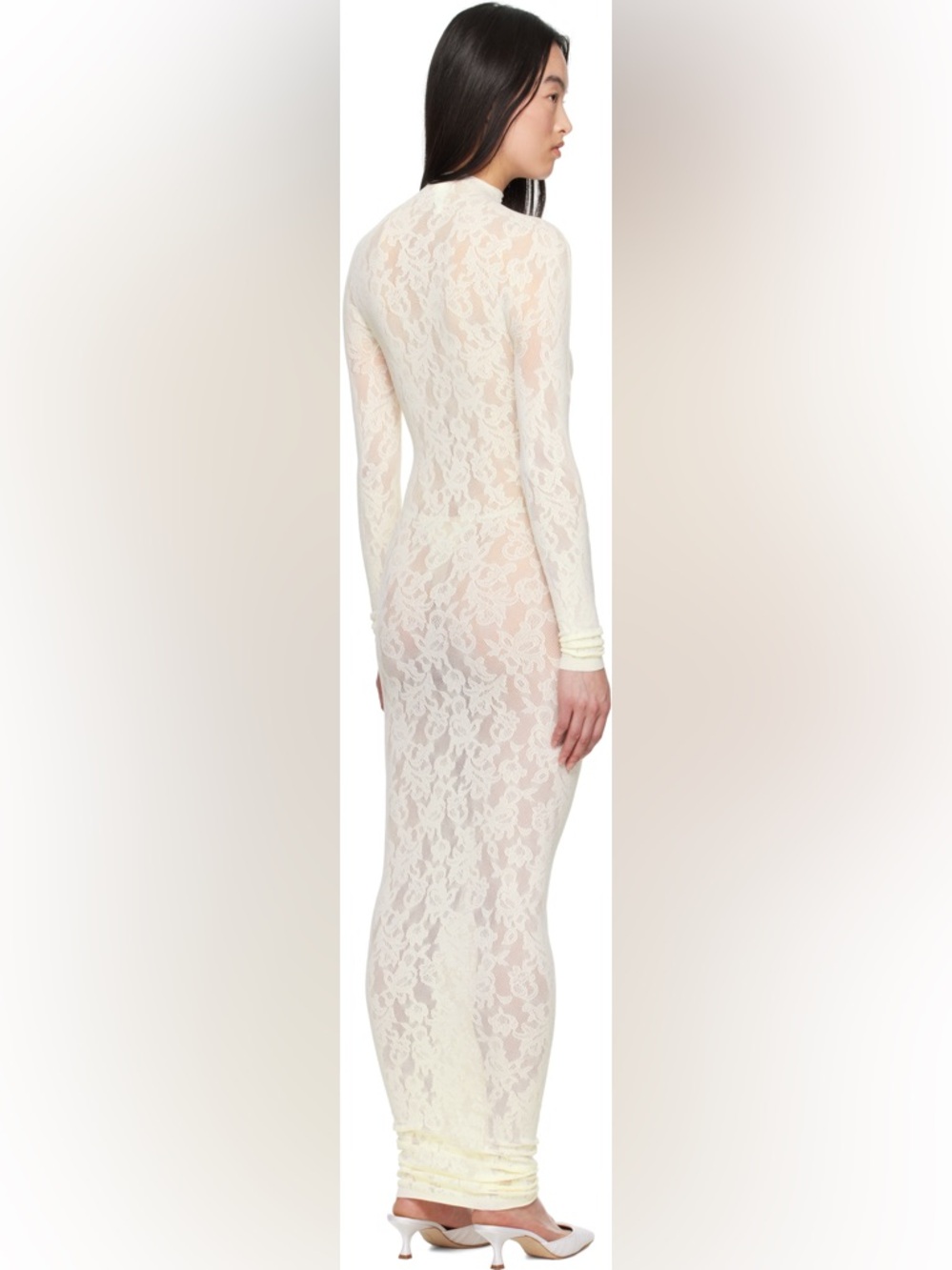 SKIMS knit lace turtle neck(G10) IVORY size XXS/XS - Picture 2 of 3
